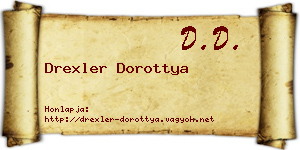 Drexler Dorottya névjegykártya